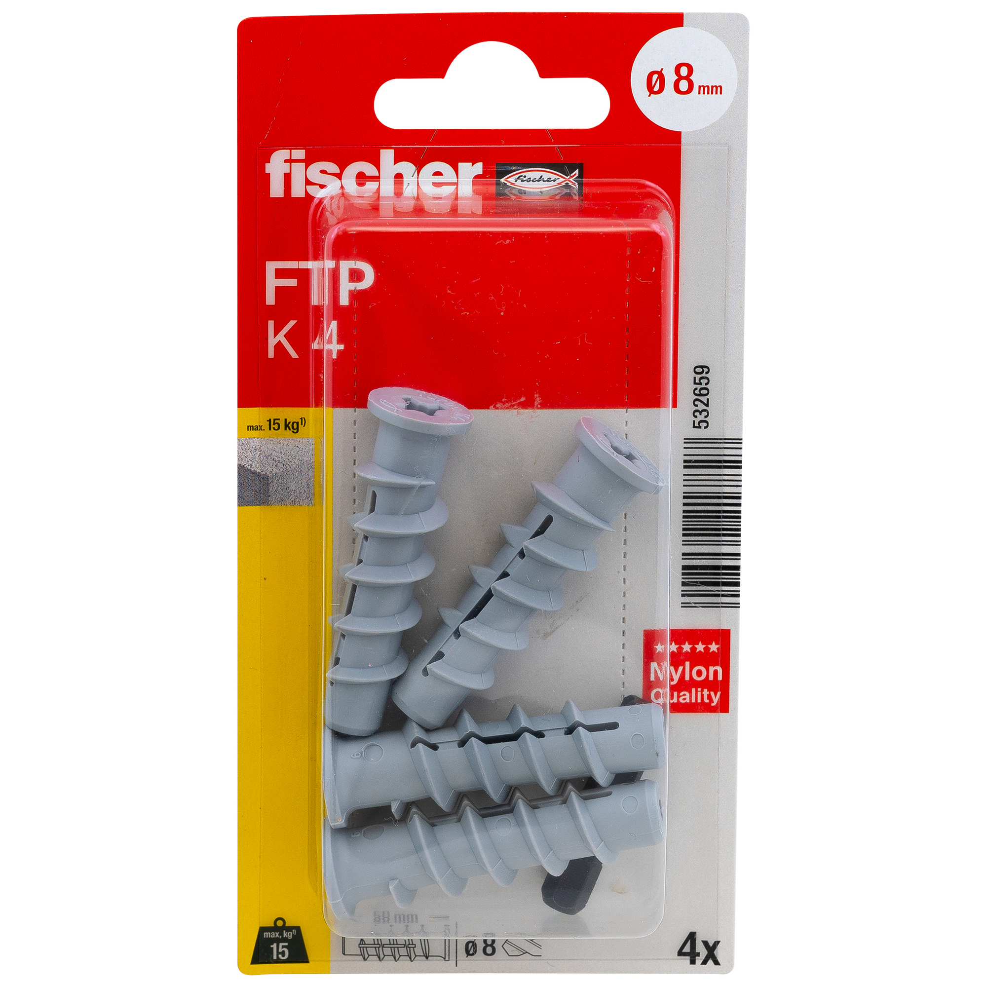 Porenbetondübel 'Turbo FTP K' 5 mm 4 Stück