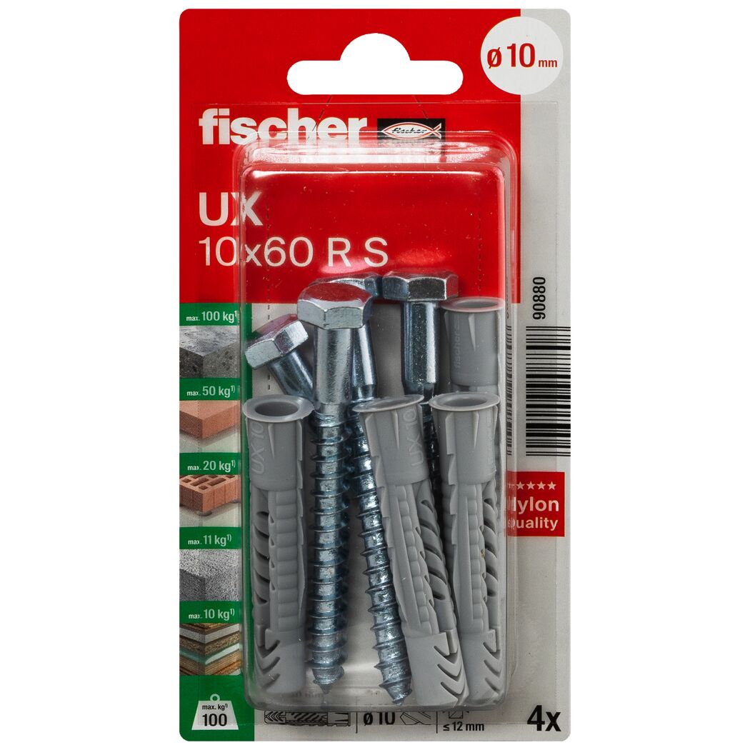 Universaldübel 'UX R' 6 mm 4 Stück