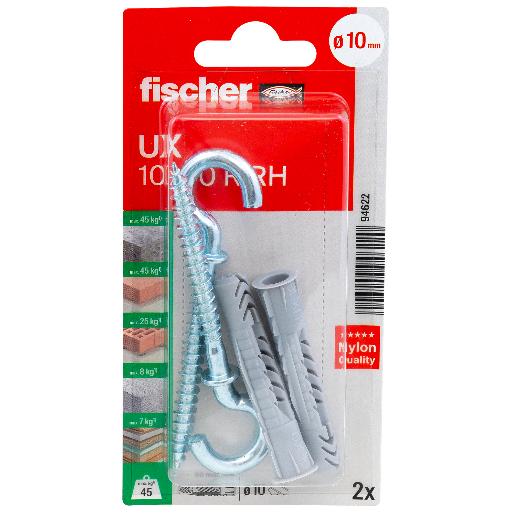 Universaldübel 'UX RH' 6 mm 2 Stück