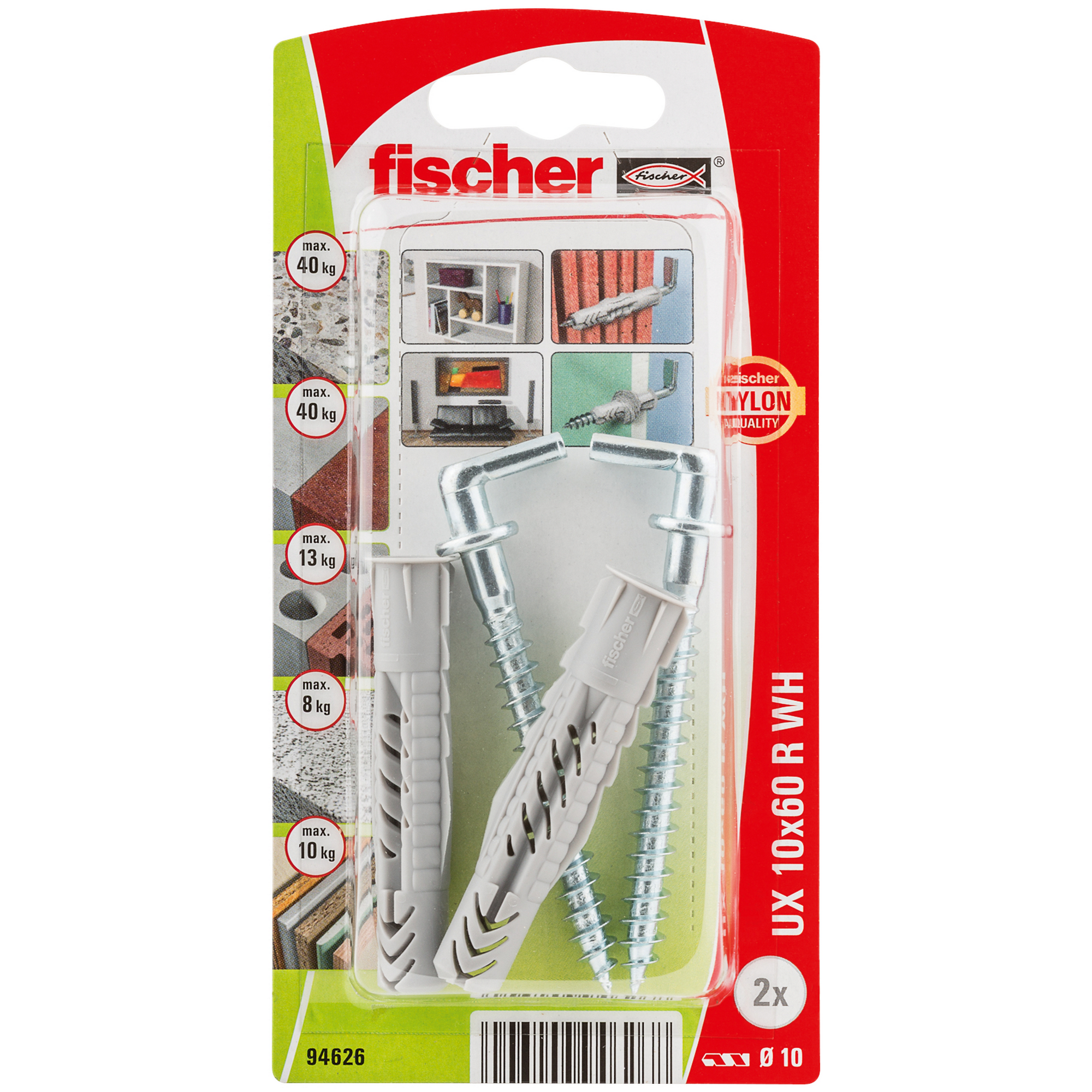 Universaldübel 'UX WH' 6 mm 2 Stück