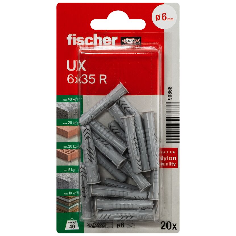 Universaldübel 'UX R' 3,5 mm 20 Stück