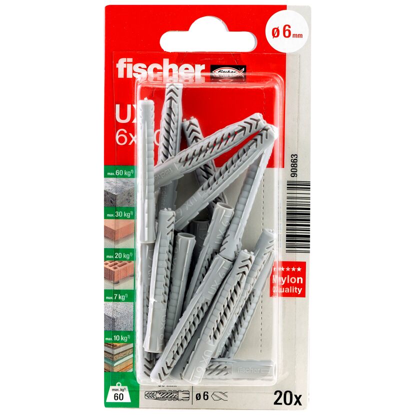 Universaldübel 'UX' 5 mm 20 Stück