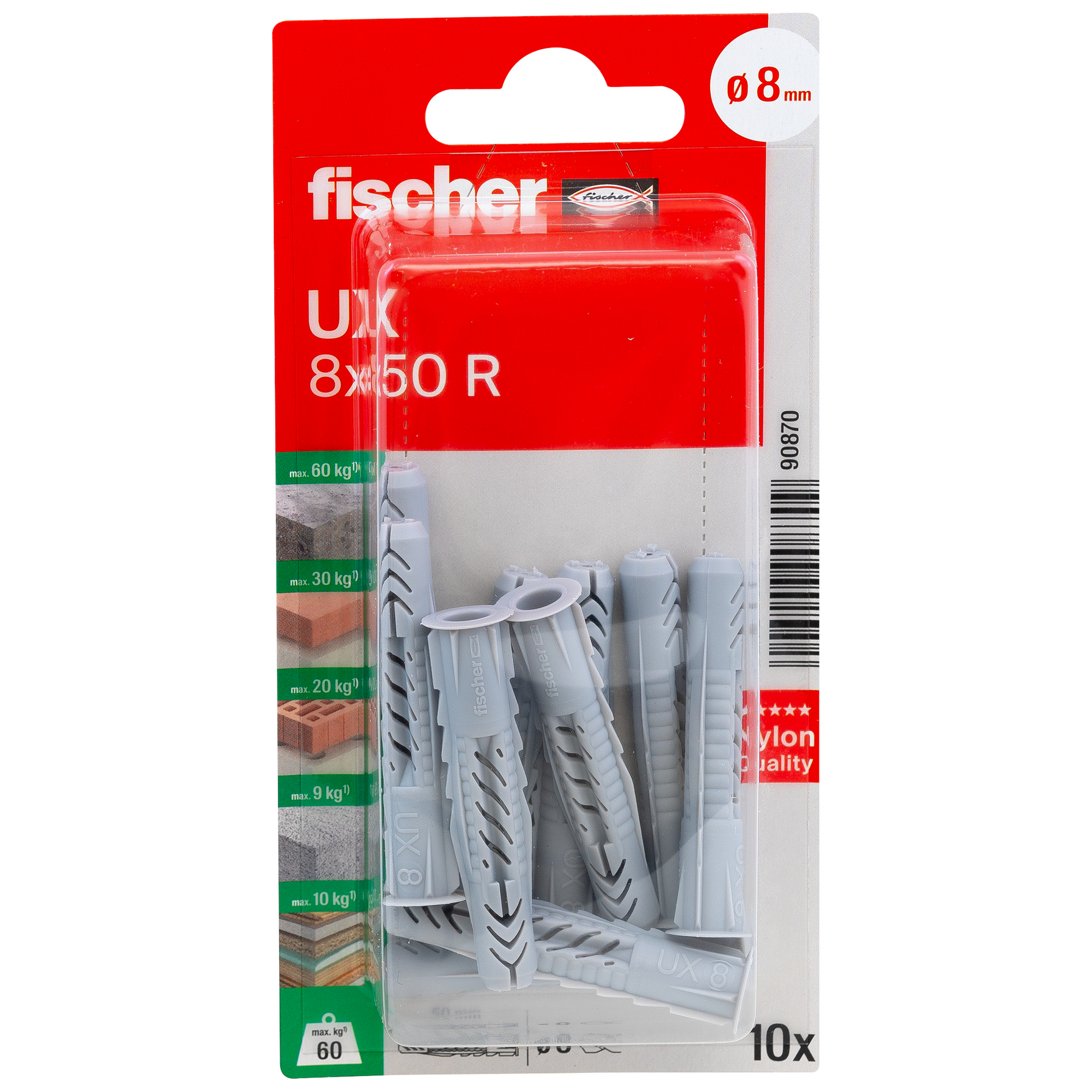 Universaldübel 'UX R' 5 mm 10 Stück