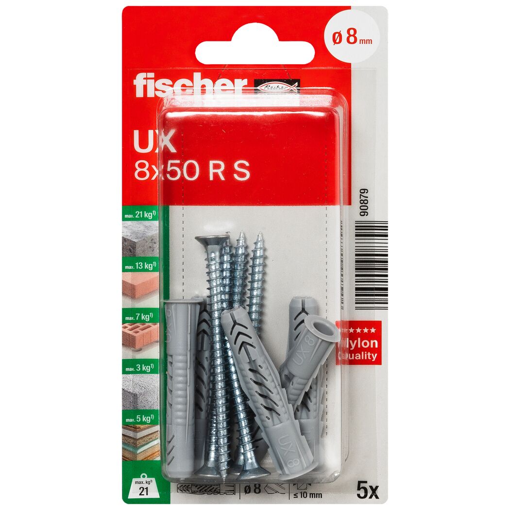 Universaldübel 'UX R S' 5 mm 5 Stück
