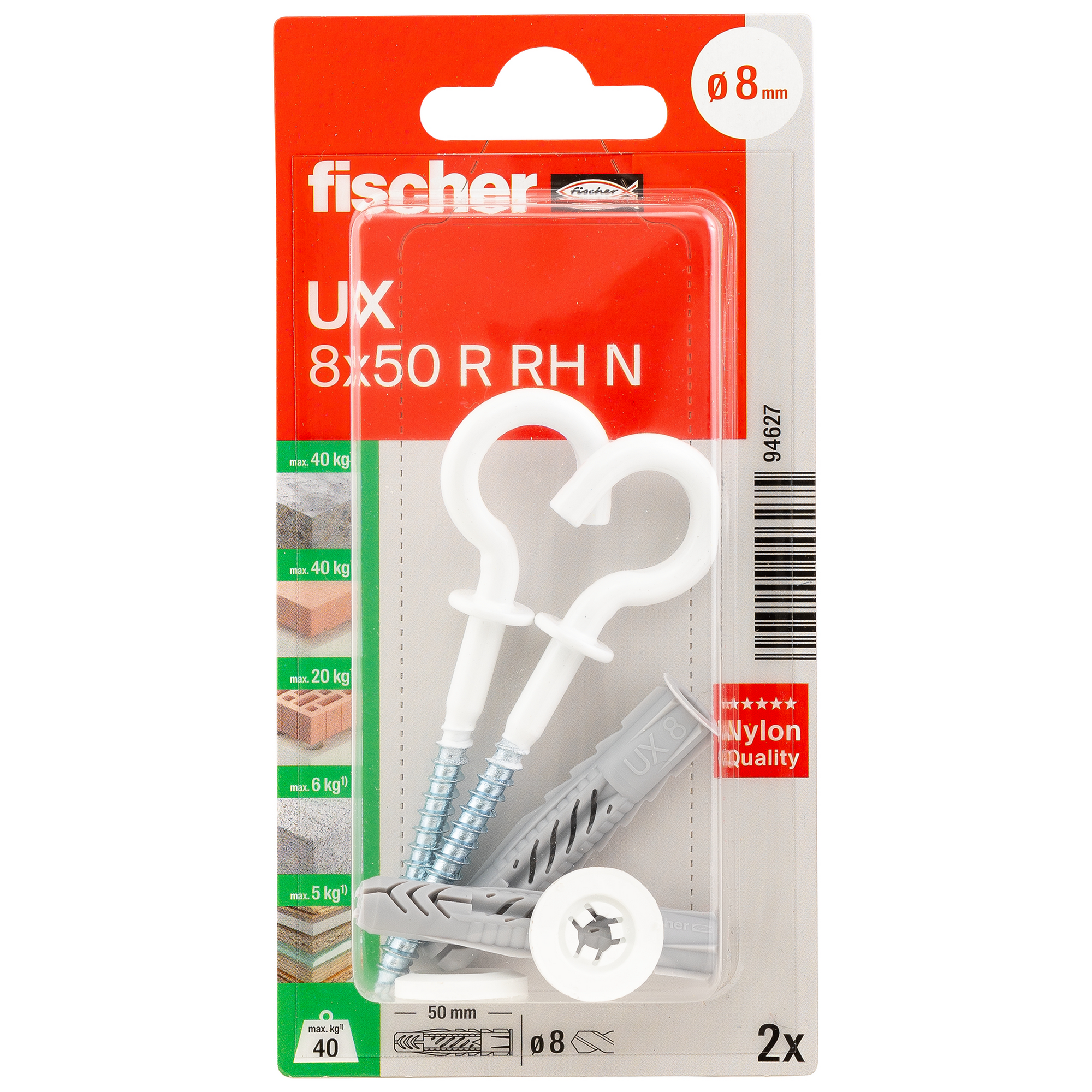 Universaldübel 'UX RH' 5 mm 2 Stück