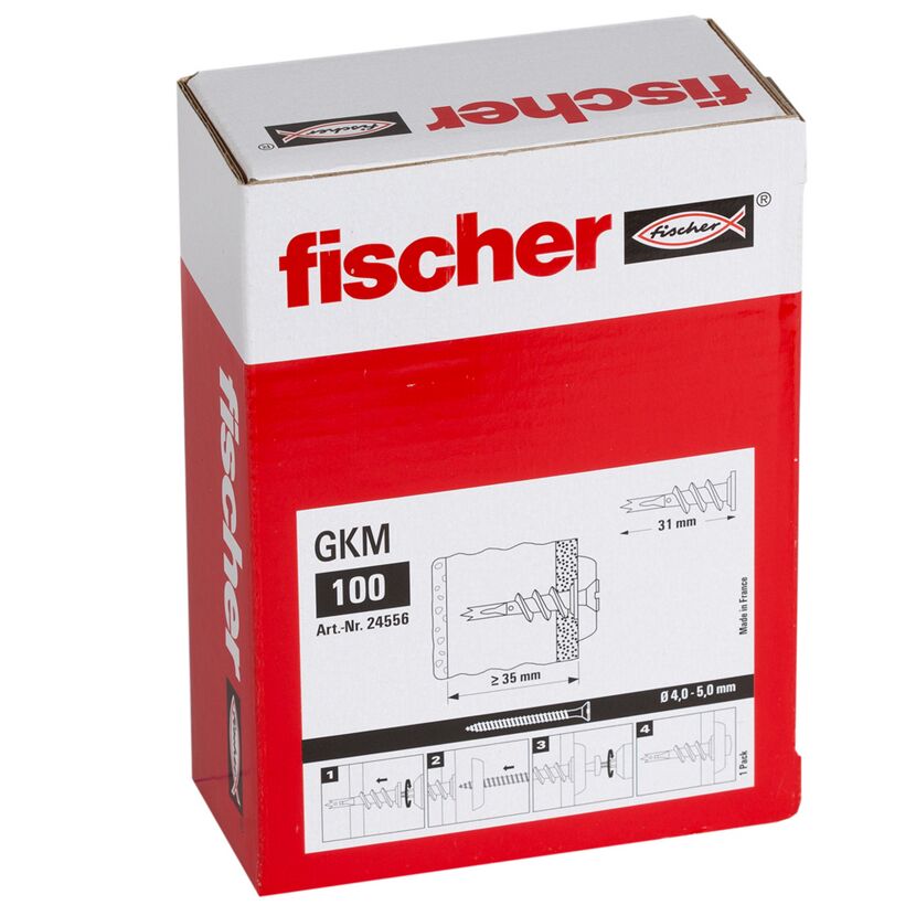 fischer Gipskartondübel Metall GKM 100 Stück