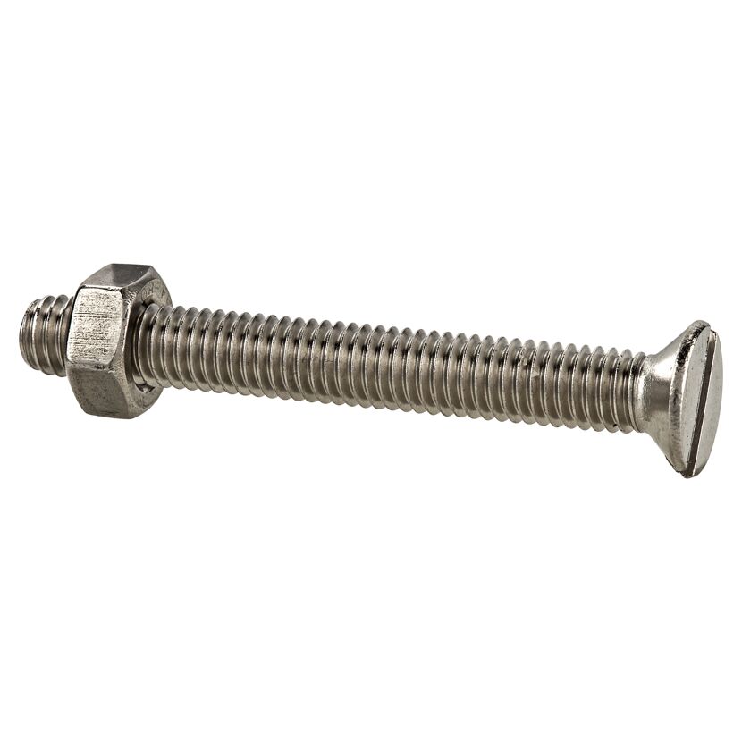 Gewindeschrauben Edelstahl Senkkopf 6 x 50 mm 4 Stück