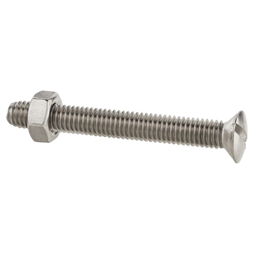 Gewindeschrauben Edelstahl Linsensenkkopf 6 x 50 mm 4 Stück
