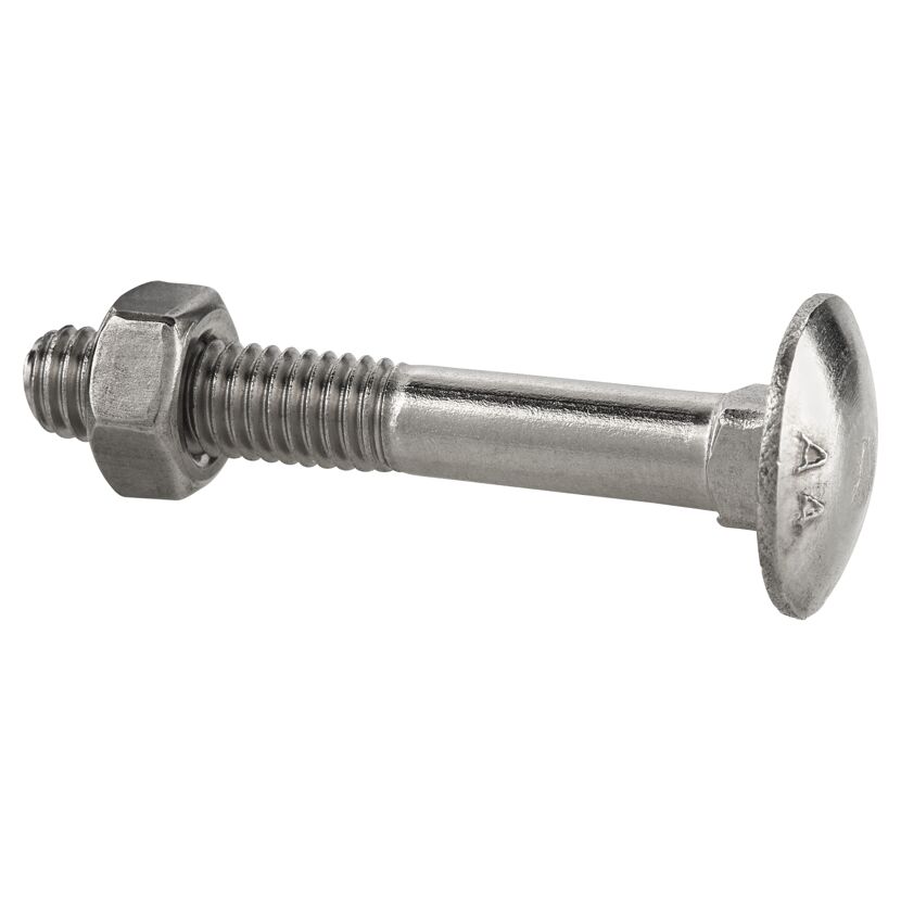 Schlossschrauben mit Muttern Edelstahl A4 Ø 6 x 40 mm 4 Stück