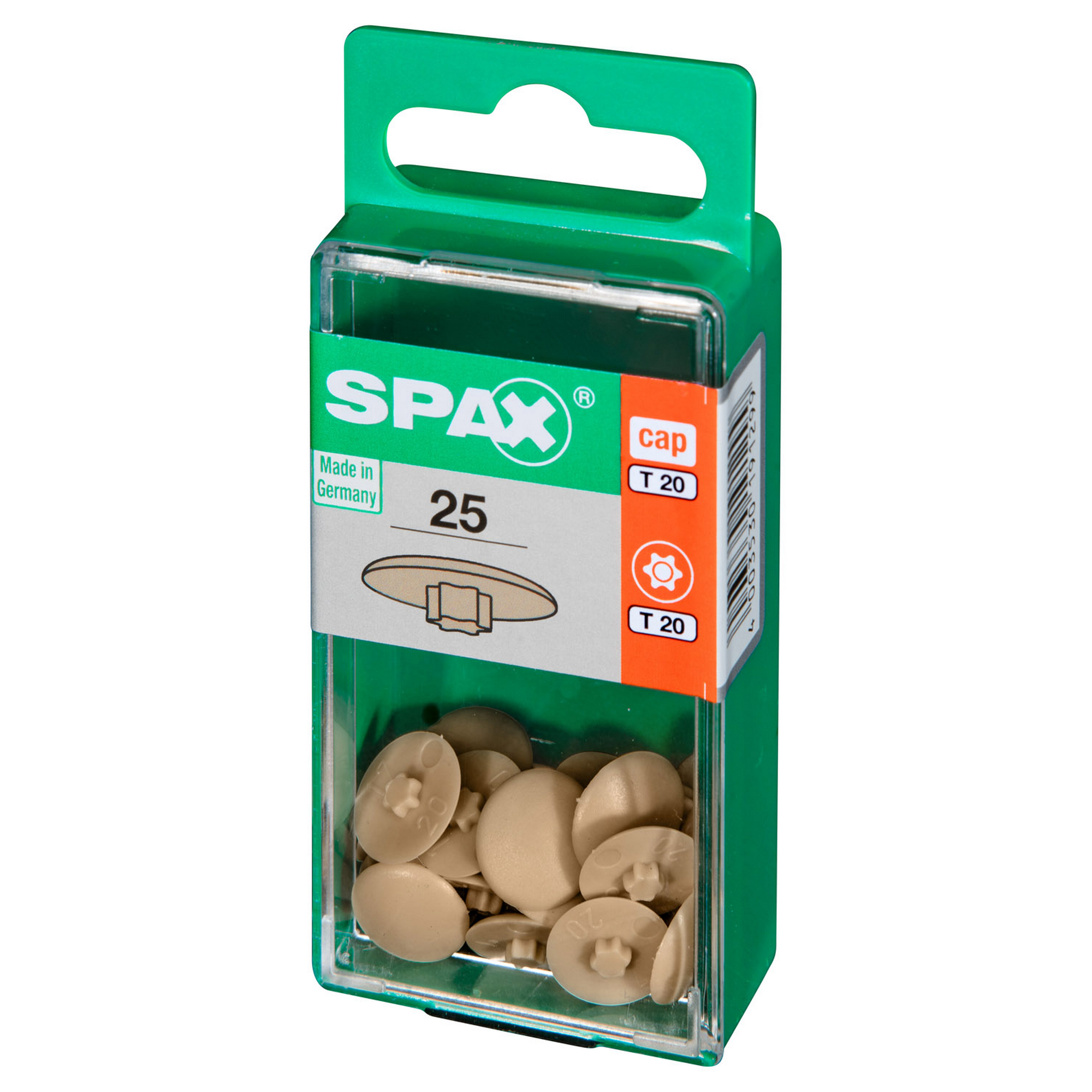 Spax Zierkappen T20 Kunststoff beige 25 Stück + product picture