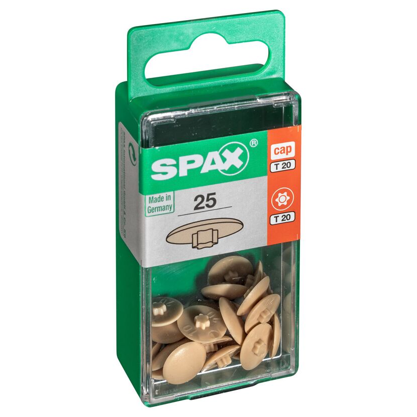 Spax Zierkappen T20 Kunststoff beige 25 Stück