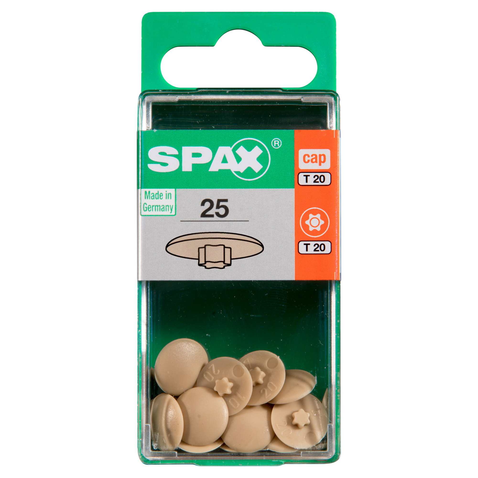 Spax Zierkappen T20 Kunststoff beige 25 Stück + product picture