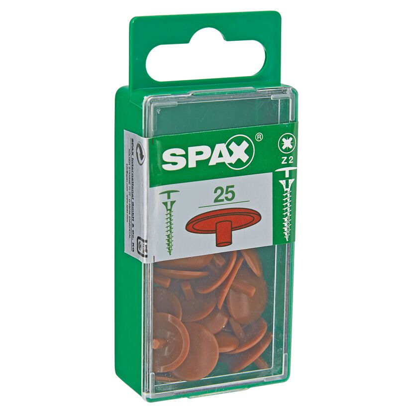 SPAX Abdeckkappen Z2 braun 25 Stück