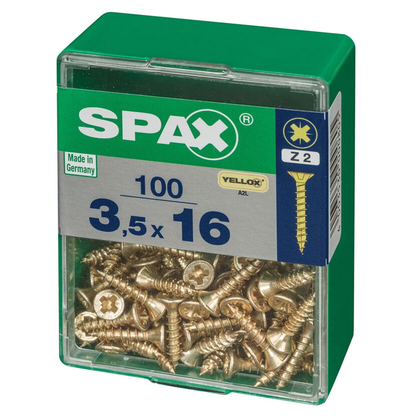 Senkkopfschrauben PZ2 Ø 3,5 x 16 mm 100 Stück