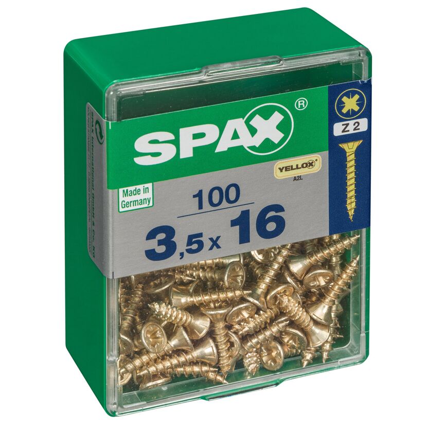 Senkkopfschrauben PZ2 Ø 3,5 x 16 mm 100 Stück
