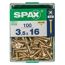 Senkkopfschrauben PZ2 Ø 3,5 x 16 mm 100 Stück
