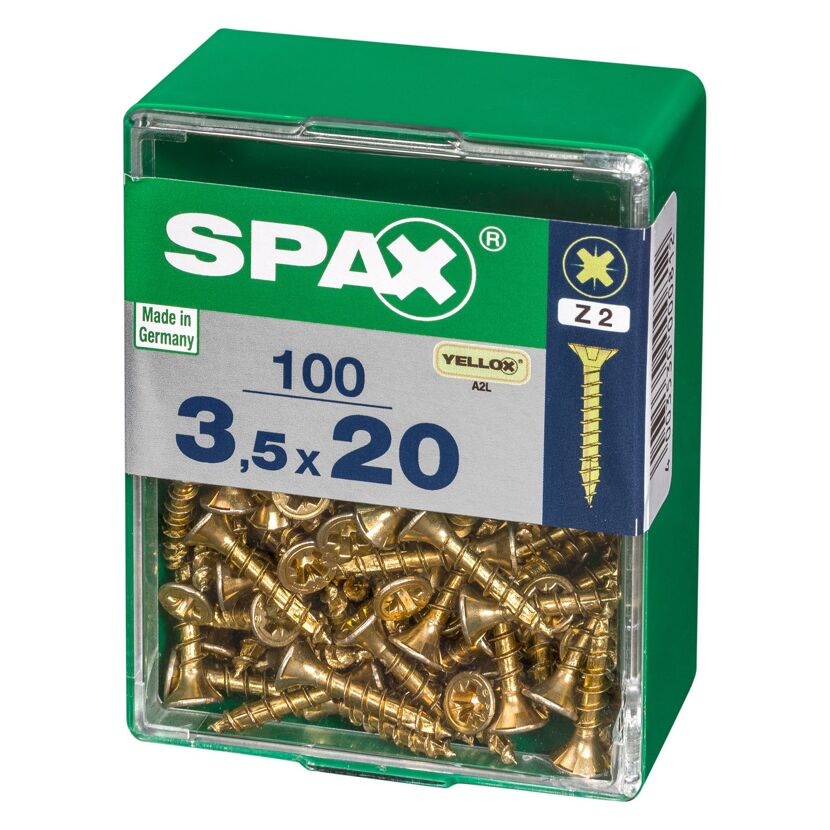 Senkkopfschrauben PZ2 Ø 3,5 x 20 mm 100 Stück
