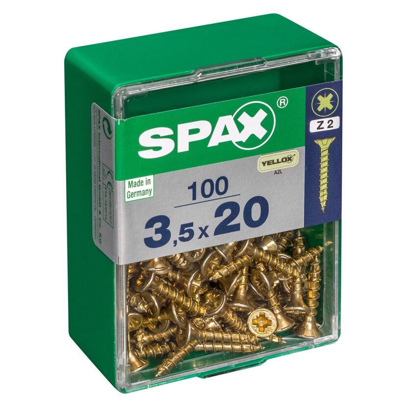 Senkkopfschrauben PZ2 Ø 3,5 x 20 mm 100 Stück