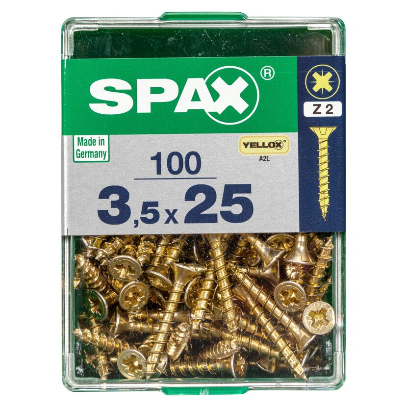 Senkkopfschrauben PZ2 Ø 3,5 x 25 mm 100 Stück