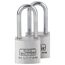 Zylinder-Vorhängschloss-Set 'Duo 770 20 26 SB' aluminiumfarben 2 cm 2 Stück