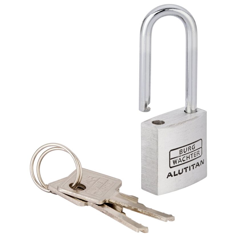 Zylinder-Vorhängschloss-Set 'Duo 770 20 26 SB' aluminiumfarben 2 cm 2 Stück