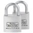 Zylinder-Vorhängschloss-Set 'Duo 770 30 SB' aluminiumfarben 2 cm 2 Stück