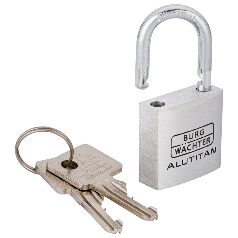 Zylinder-Vorhängschloss-Set 'Duo 770 30 SB' aluminiumfarben 2 cm 2 Stück