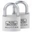 Zylinder-Vorhängschloss-Set 'Duo 770 40 SB' aluminiumfarben 4 cm 2 Stück