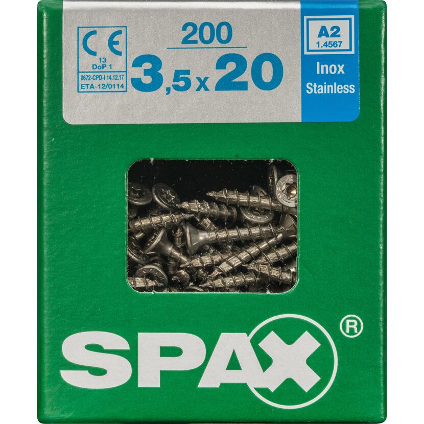 Holzschrauben T15 T-Star plus Edelstahl A2 3,5 x 20 mm 200 Stück