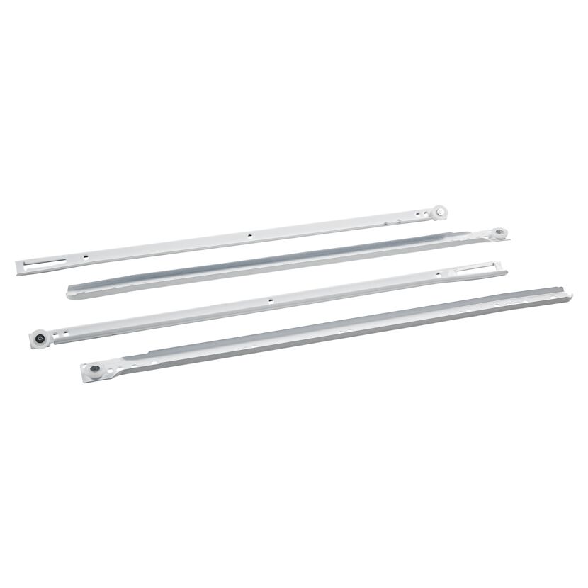Rollschubführung Metall weiß 2 Stück 50 cm