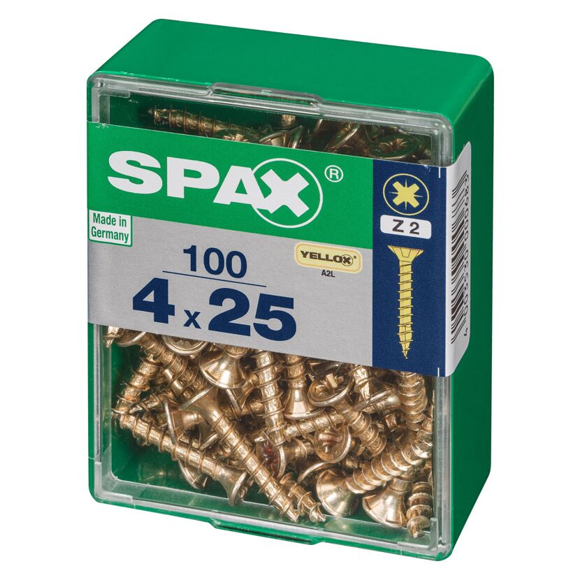Senkkopfschrauben PZ2 Ø 4 x 25 mm 100 Stück