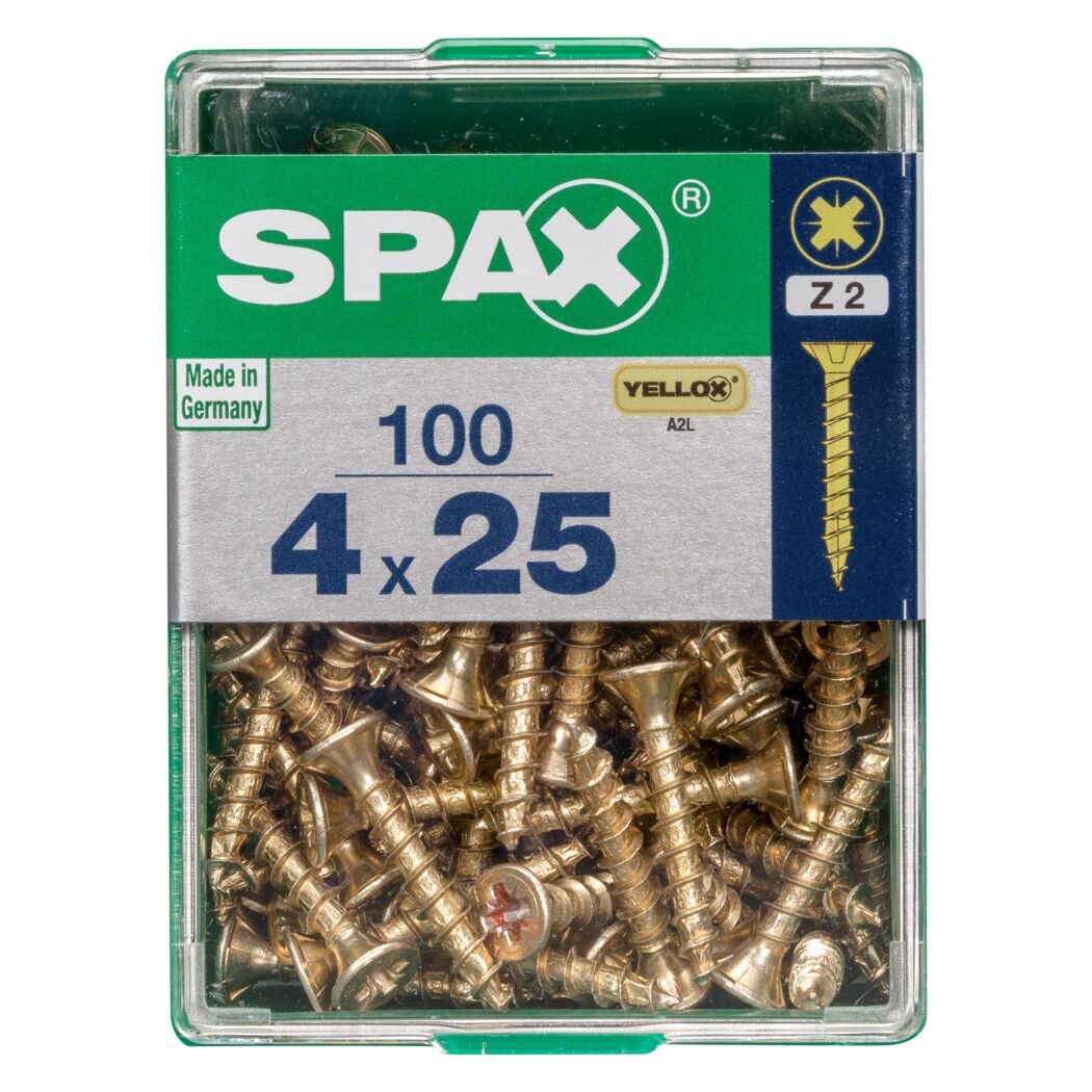 Senkkopfschrauben PZ2 Ø 4 x 25 mm 100 Stück