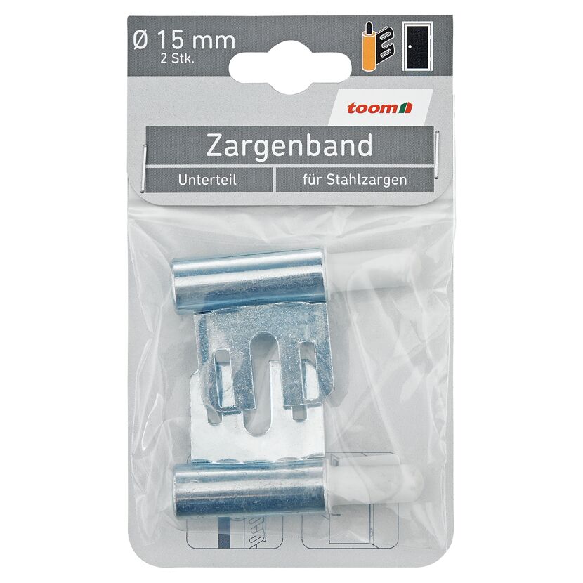 Zargenbänder Unterteile Stahl verzinkt Ø 15 mm 2 Stück