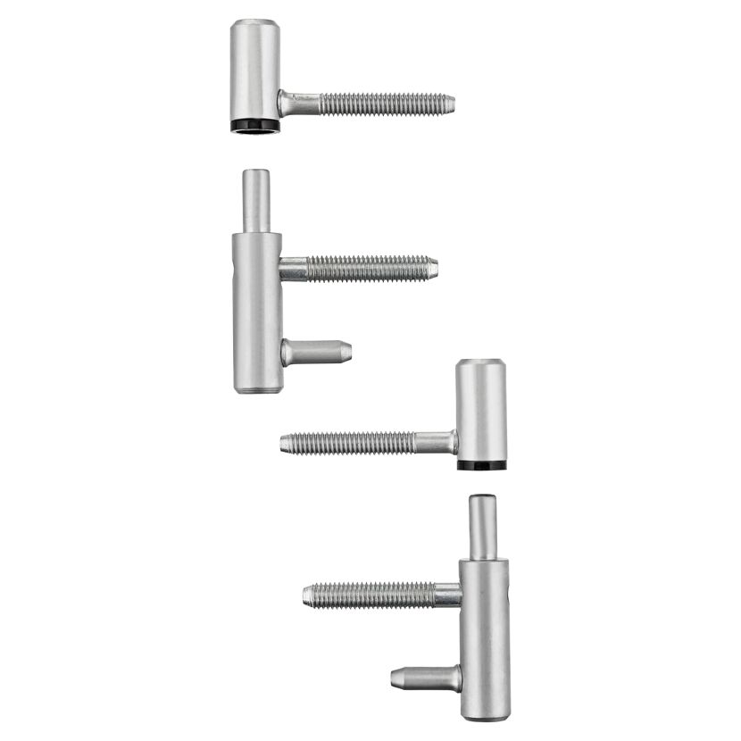 Einbohrband-Set Stahl verchromt Ø 14 mm 4-teilig
