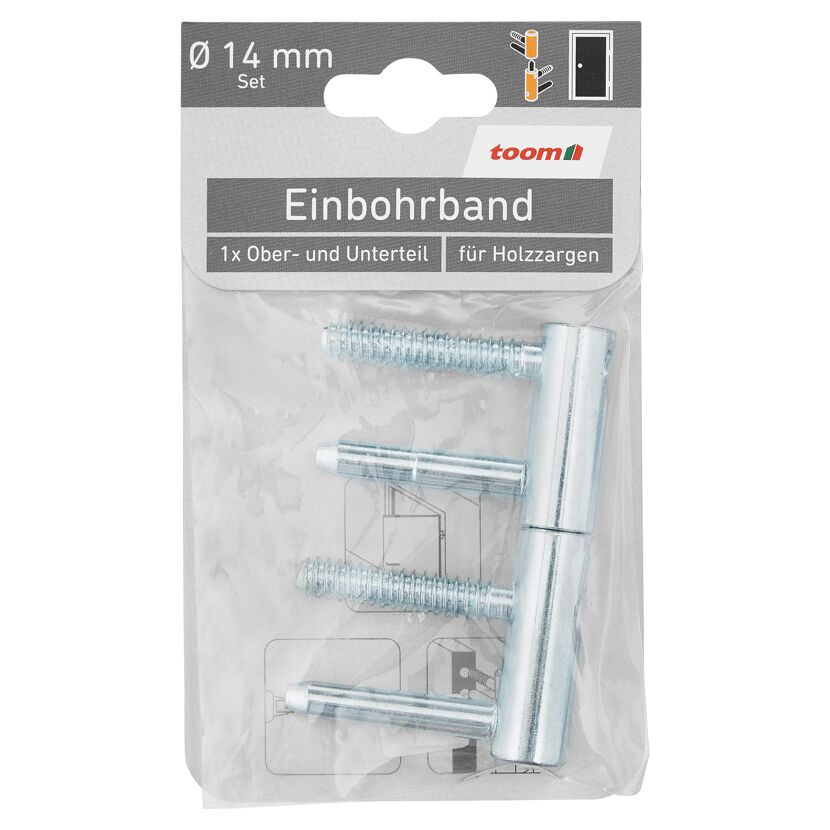 Einbohrband-Set Stahl verzinkt Ø 14 mm 2-tlg.