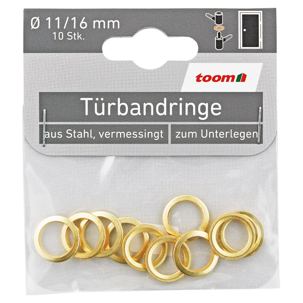 Türbandringe golden 10 Stück Ø 11/16 mm