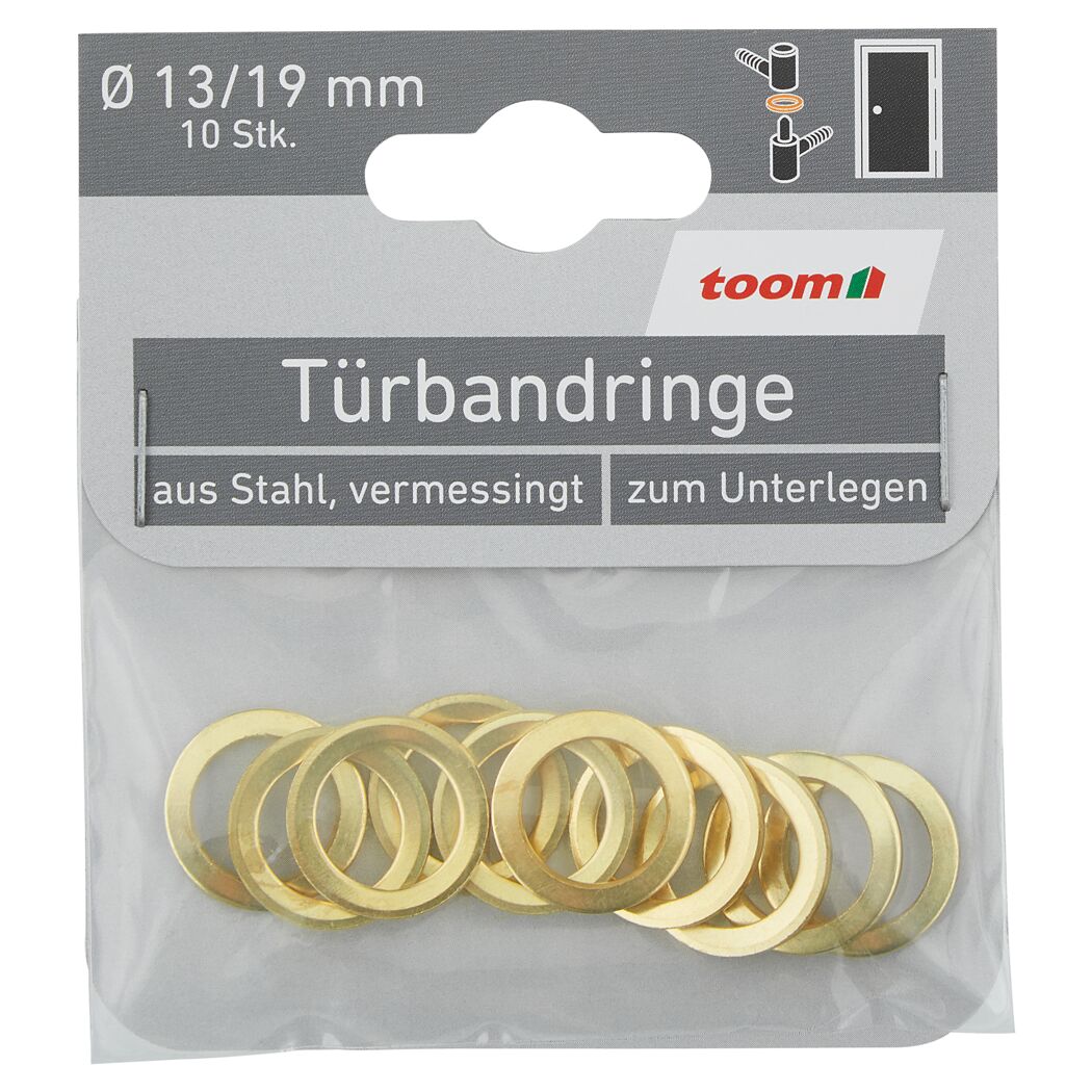 Türbandringe golden 10 Stück Ø 13/19 mm