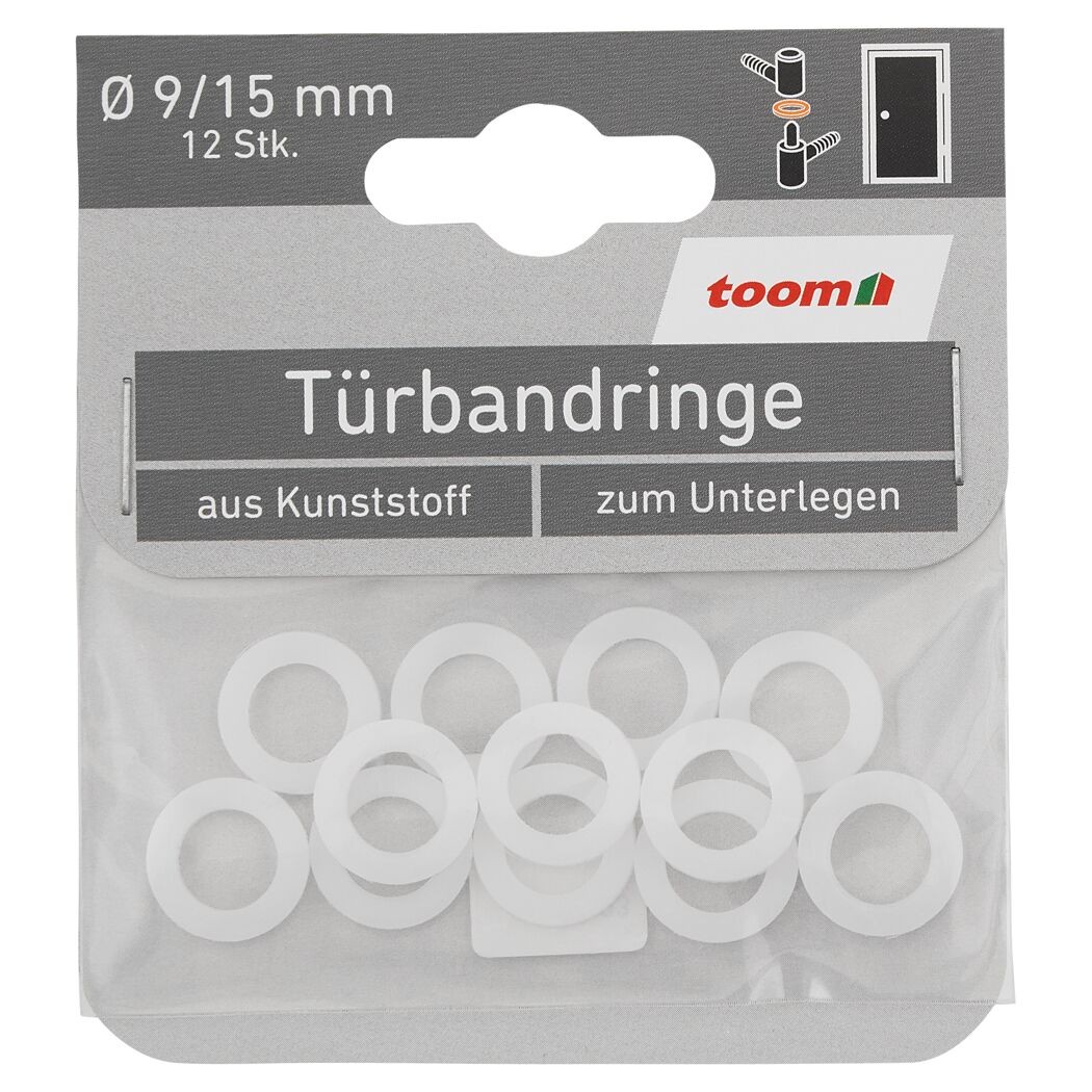 Türbandringe weiß 12 Stück Ø 9/15 mm