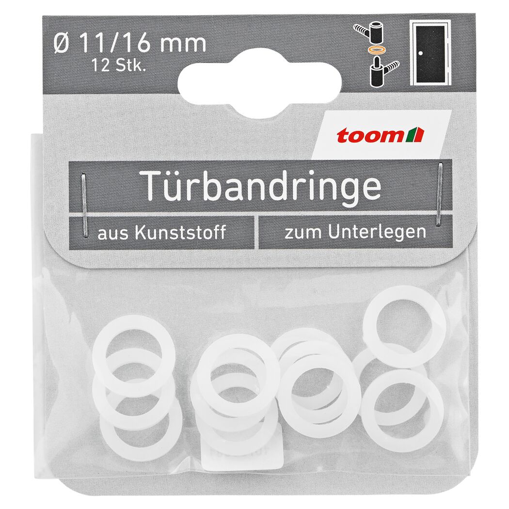 Türbandringe weiß 12 Stück Ø 11/16 mm