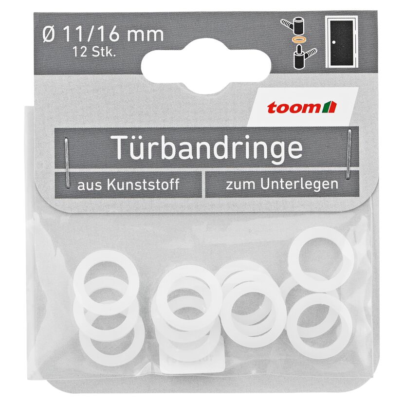 Türbandringe weiß 12 Stück Ø 11/16 mm