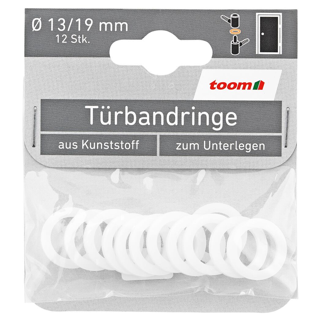Türbandringe weiß 12 Stück Ø 13/19 mm