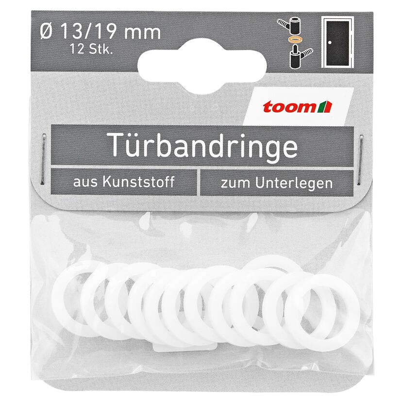 Türbandringe weiß 12 Stück Ø 13/19 mm