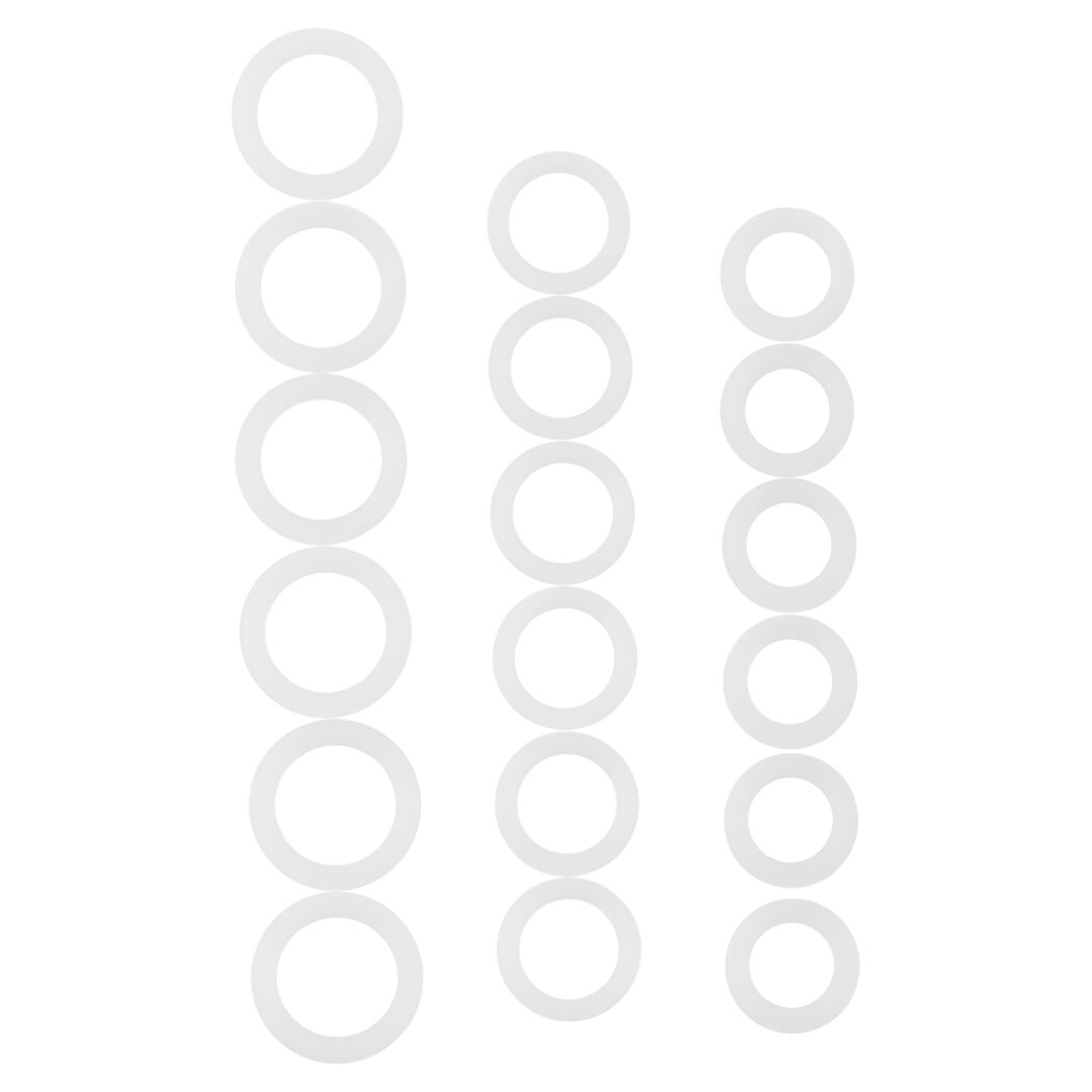 Türbandringset 18-teilig Kunststoff Ø 9/15 - 13/19 mm