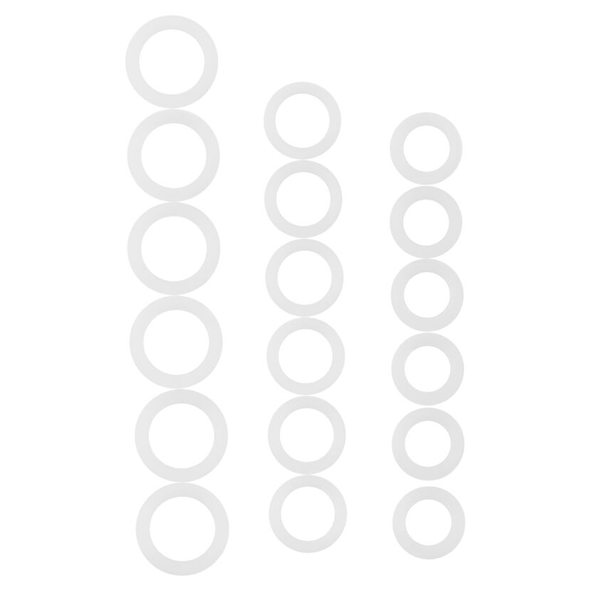 Türbandringset 18-teilig Kunststoff Ø 9/15 - 13/19 mm