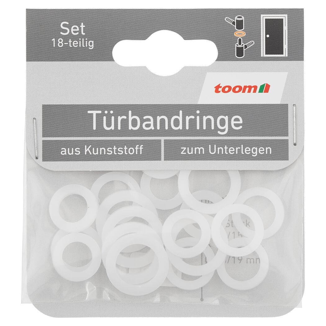 Türbandringset 18-teilig Kunststoff Ø 9/15 - 13/19 mm