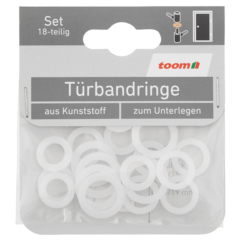 Türbandringset 18-teilig Kunststoff Ø 9/15 - 13/19 mm