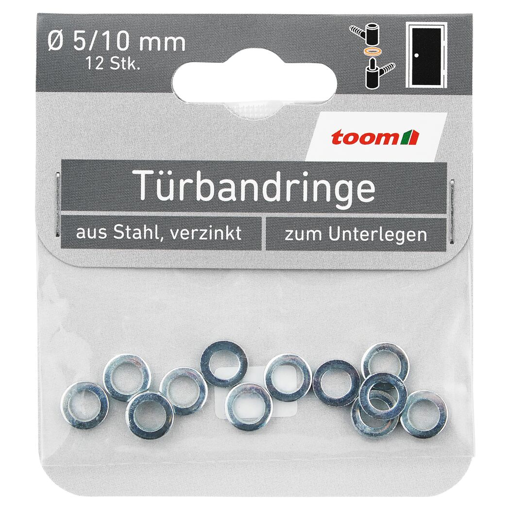 Türbandringe silbern 12 Stück Ø 5/10 mm