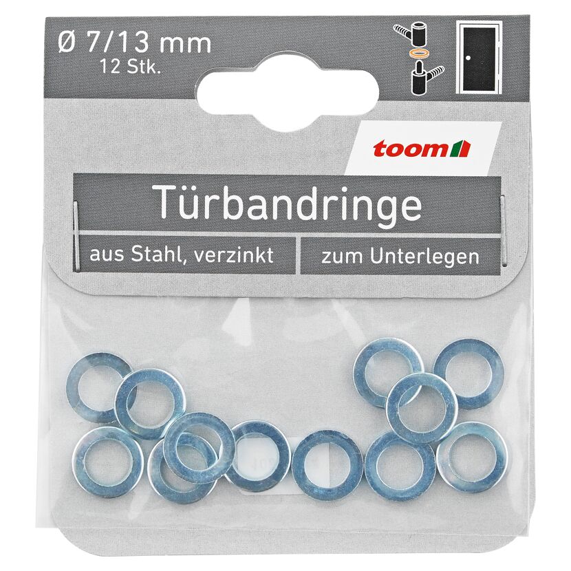 Türbandringe silbern 12 Stück Ø 7/13 mm