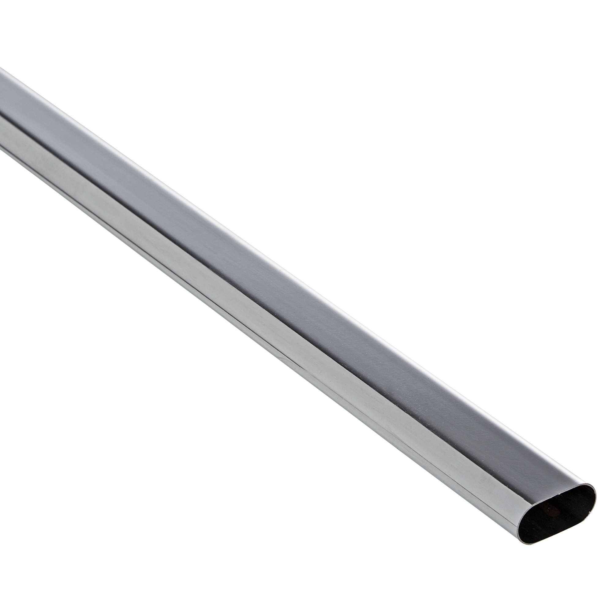 Schrankrohr oval chromfarben 900 x 30 x 15 mm