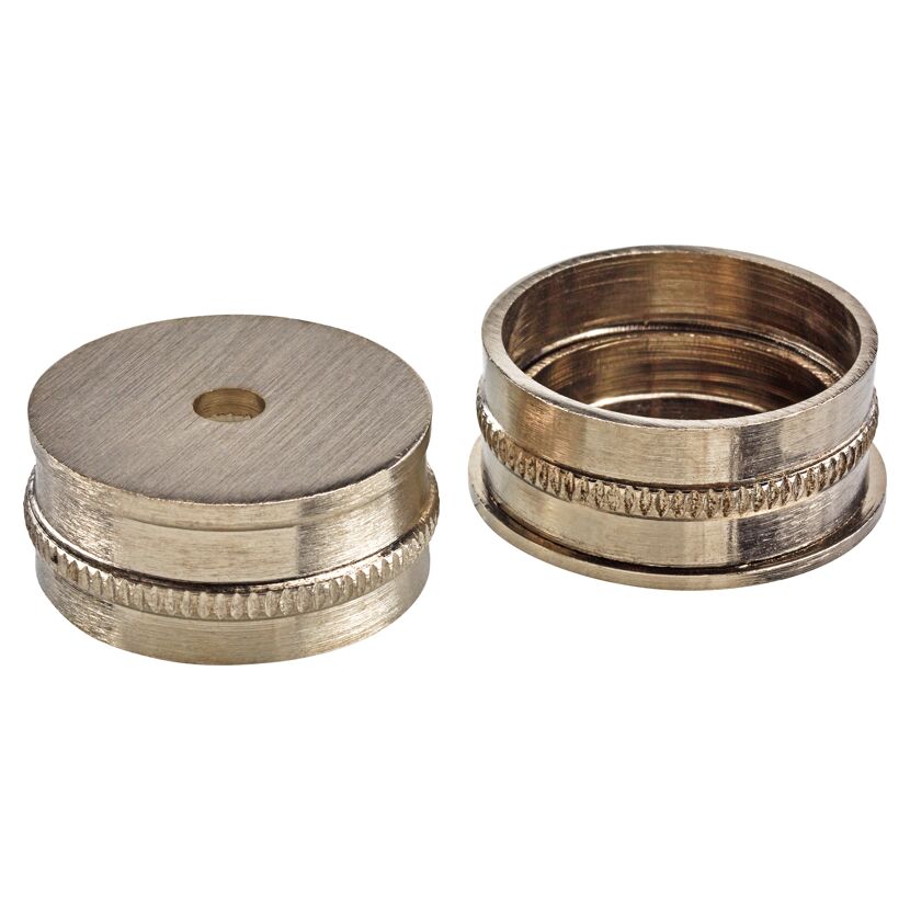Stangenlager Metall vernickelt Ø 25 mm 2 Stück
